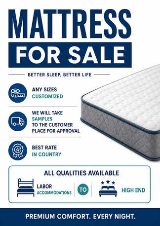 Manama, Furniture, BHD 8,  New Mattress For Sale - ANY SIZES AVAILABLE