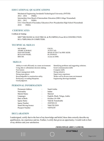 Riyadh, Job Seekers, Mechanical Engineer