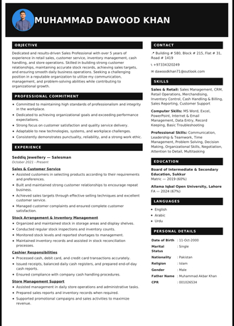 Muharraq, Job Seekers, Experienced Sales Executive Looking For Job In Bahrain