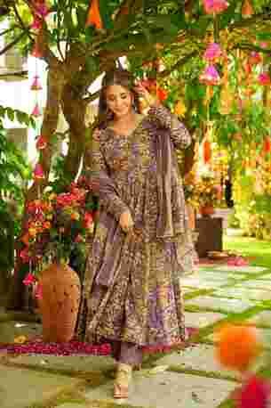 Jaipur, Clothing & Accessories, INR 3800,  Buy Idaho Parvaneh Gul Suit Without Dupatta Online