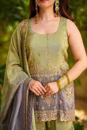 Jaipur, Clothing & Accessories, INR 12000,  Buy Idaho Saisha Cosmos Sharara Set Online
