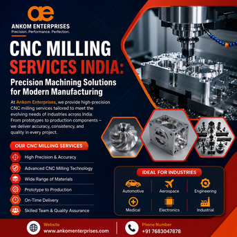 New Delhi, Business, Need CNC Milling Solutions India? Call Ankom Enterprises