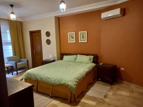 Amman, Apartments, Flats, Houses & Villas, JOD 12000/year,  Furnished,  3 BR,  203 Sq. Meter,  Beautiful Furnished Family Apartment With Two Private Gardens In Wadi Saqra / Shmeisani