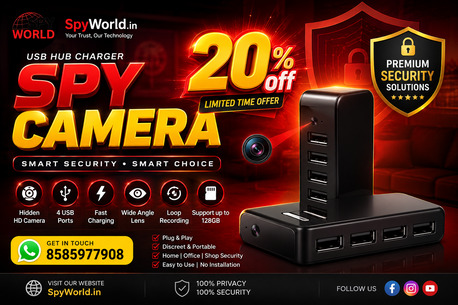 New Delhi, Electronics, INR 4550,  USB Hub Charger Spy Camera Dealer In Delhi &ndash; Best Offers 2026 At Spy World