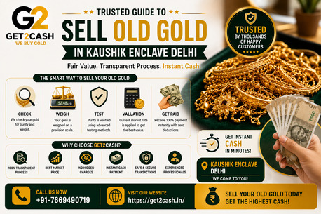 New Delhi, Items Wanted, Sell Old Gold In Kaushik Enclave Delhi | | Get2Cash | Trusted Gold Buyer