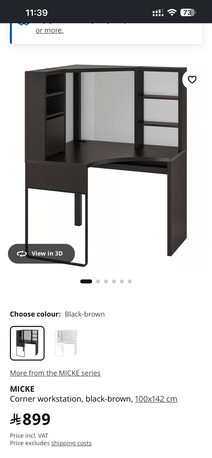 Al Aziziyah, Furniture, SAR 550,  IKEA Workstation - Study/office Table