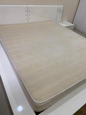 Manama, Furniture, BHD 65,  King Size Bed 180x200cm + Mattress With Two Side Tables - Excellent Condition