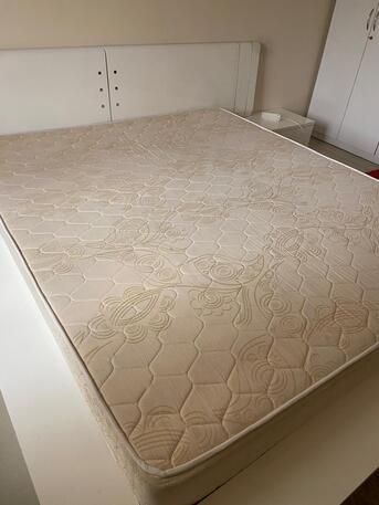 Manama, Furniture, BHD 65,  King Size Bed 180x200cm + Mattress With Two Side Tables - Excellent Condition