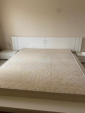 Manama, Furniture, BHD 65,  King Size Bed 180x200cm + Mattress With Two Side Tables - Excellent Condition