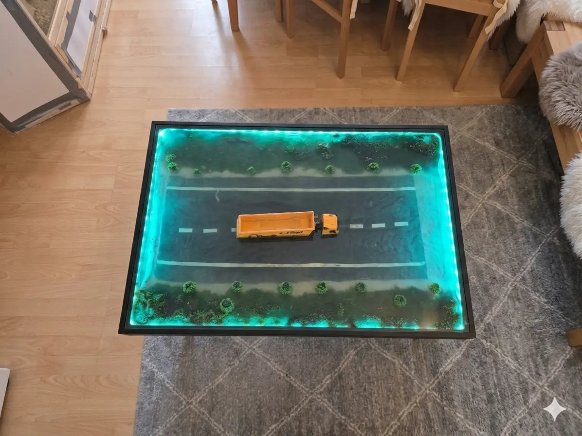 Abu Dhabi, Items Wanted, Handmade Epoxy Resin Dining Table - Luxury River Table