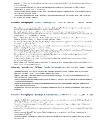 Jubail, Job Seekers, Maintenance Planning Engineer