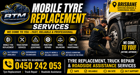 Brisbane, Automotive, Professional Mobile Tyre Replacement Services Onsite