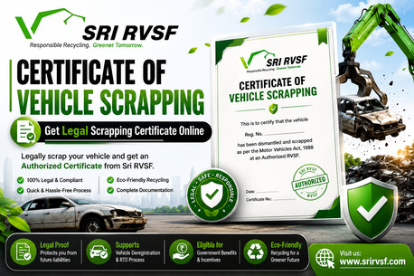 Mumbai, Construction, Certificate Of Vehicle Scrapping &ndash; Get Legal Scrapping Certificate Online | Sri RVSF