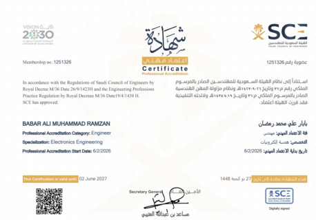 Riyadh, Job Seekers, Electrical / Electronics Engineer SCE Registered