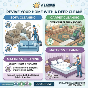 Manama, Cleaning, Deep Cleaning Services: Sofa, Carpet, Mattress, Flat & Villa In Bahrain