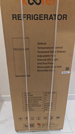 Al Malaz, Appliances, SAR 750,  New Two Door Refrigerator 211 L (7.4 Ft) Unused