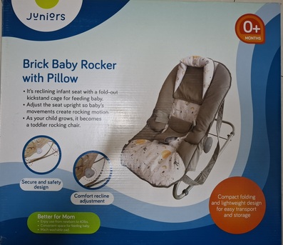 West Riffa, Baby & Kid Stuff, BHD 8,  Junior Brand Baby Rocker ( Blue & White Color) Fo Sale
