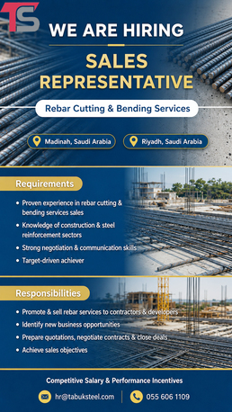 Madinah, Jobs, Sales Representative