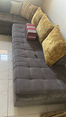 Riyadh, Furniture, SAR 350,  L Shap Sofa +sturdy Table With Chair