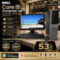 BHD 53,  DELL I5 Computer Set 8GB Ram 120GB SSD + 320GB HDD With 19