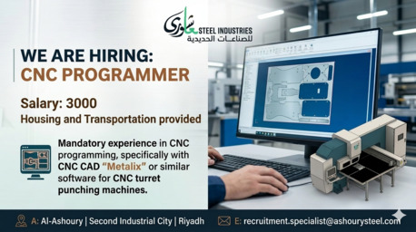 Riyadh, Jobs, CNC Turret Punching Machine Programmer