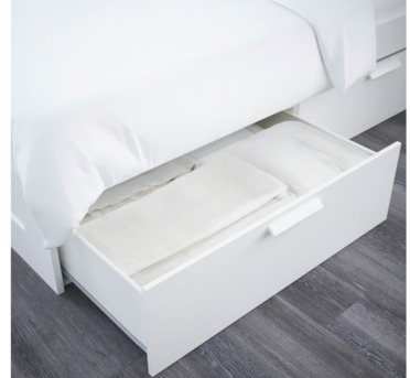 Riyadh, Furniture, SAR 3000,  Great Opportunity: Like-New IKEA BRIMNES Bedroom Set &ndash; Bed, Thick IKEA Mattress & Large IK