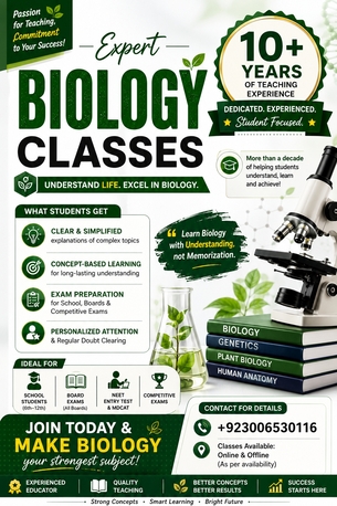 Doha, Lessons Offered, Biology