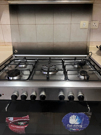 Khobar, Appliances, SAR 650,  Glem Gas 5 Burner Cooker & Oven  Made In Italy  Stainless Steel