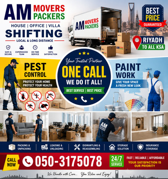 Al Naseem, Labor/Moving, ♤AM Movers Packers House Office♤ Shifting Pest ♤Control Paint Work Best PRICE♤