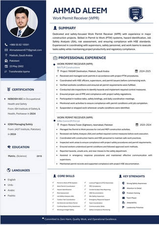 Makkah, Job Seekers, Experienced Work Permit Receiver | Looking For Job Opportunities