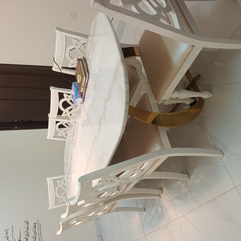 Dammam, Furniture, SAR 2500,  Marble Dining Table With 8 Chair