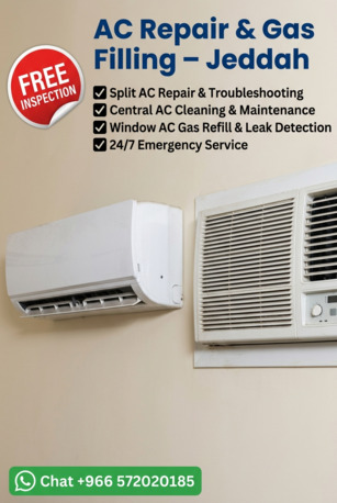 Jeddah, Air Conditioning, Professional AC Repair, Cleaning & Gas Refill &ndash; Jeddah
