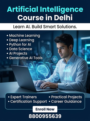 Noida, Education, Artificial Intelligence Course In Delhi With Practical AI Training & Certification