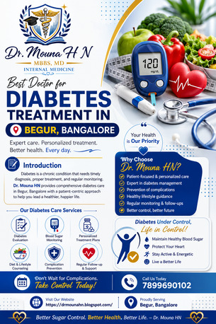 Bangalore, Health, Best Doctor For Diabetes Treatment In Begur, Bangalore &ndash; Dr. Mouna HN