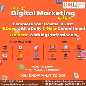 Bangalore, Marketing, Digital Marketing Training Institute In Marathahalli | Grow In Your Career- DML