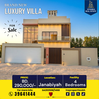 Janabiya, Villas, BHD 290000,  470 Sq. Meter,  Brand New Luxury Villa For Sale In Janabiya BD.290,000/-