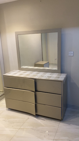 Al Izdihar, Furniture, SAR 800,  Urgent Sale - Furniture Inclduing King Size Bed, Side Tables And Dressing Table