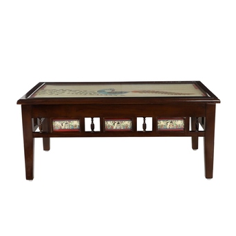 Mumbai, Furniture, INR 40029,  Buy Designer Teakwood Centre Table Online | Walnut Finish Coffee Table