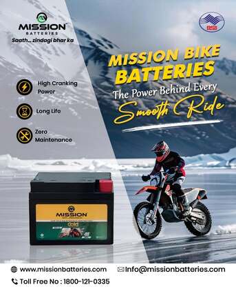 Jaipur, Heavy Equipment, INR 10000,  Mission Batteries &ndash; Efficient Bike Battery India