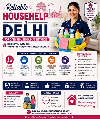 New Delhi, Business, Househelp In Delhi For Daily Household Assistance