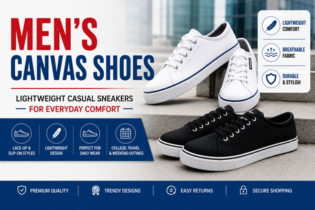 Dallas, Clothing & Accessories, USD 110,  Men Canvas Shoes - Lightweight Casual Sneakers For Daily Wear