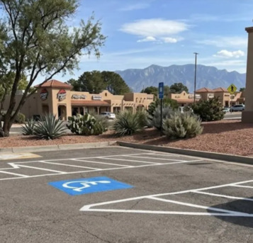 New York, Construction, Parking Lot Striping Of Rio Rancho