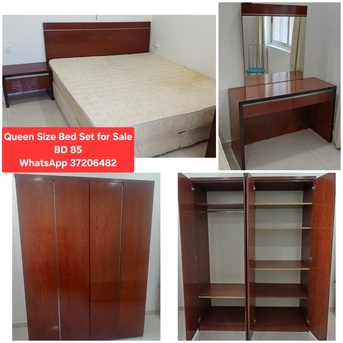 Manama, Furniture, BHD 85,  ✅️ Queen Size Bed Set For Sale In Good Condition With Delivery