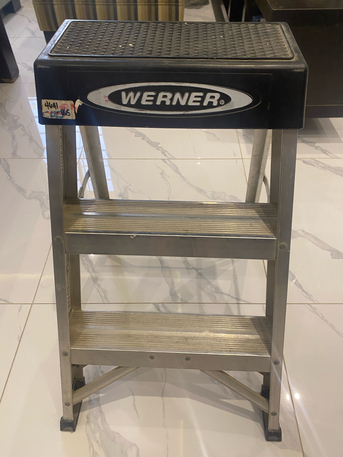 Riyadh, Household Items, SAR 199,  Werner Aluminum 3- Step Ladder Silver 2ft