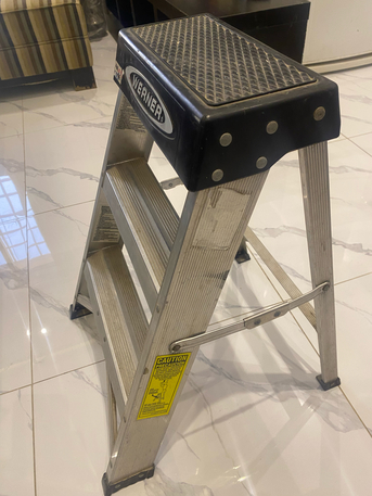 Riyadh, Household Items, SAR 199,  Werner Aluminum 3- Step Ladder Silver 2ft