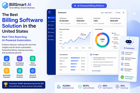 New York, Software Development, Best Billing Software Solution In US With Real-Time Reporting And AI-Powered Automation