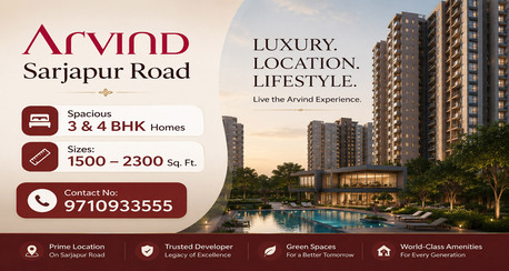 Bangalore, Real Estate For Sale, INR 19900000,  3 BR,  1500 Sq. Feet,  Arvind Sarjapur Road: Luxury Living Redefined