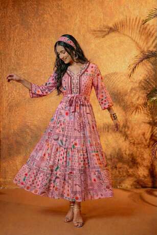Jaipur, Clothing & Accessories, INR 1,  Shop Ethnic Maxi Dress For Women Online In India