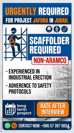 Jubail, Jobs, SCAFFOLDER ---- NON ARAMCO