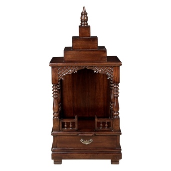 Mumbai, Furniture, INR 25309,  Buy Wooden Pooja Mandir Online For Home | Premium Teak Wood Temple Design